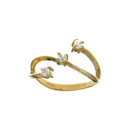 Anello trilogy a 4 griffe in oro giallo gr 3.00 referenza: 803321719811