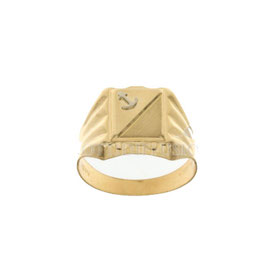 Anello da uomo con ancora in oro giallo 18 kt 803321712172