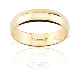 Fede Nuziale Mantovana Diana in Oro Giallo 18kt - Referenza: FM5OG