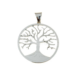 Ciondolo albero della vita in oro bianco Referenza: C2708B