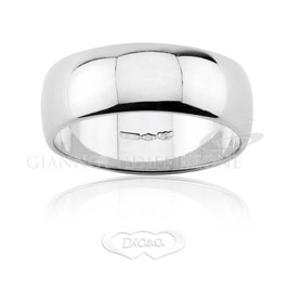 Fede Nuziale Mantovana Diana in Oro bianco 18kt - Referenza: FM8OB