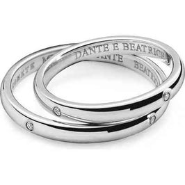 Fedi Comete In Oro Bianco Collezione: Dante e Beatrice Con Diamante Referenza Anb1862b