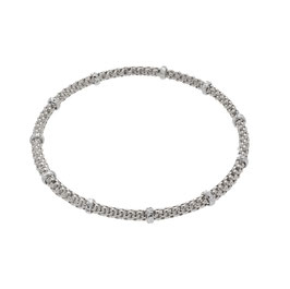Bracciale rigido morbido in oro bianco 18kt Stella Milano BR3127B