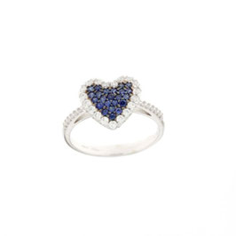 Anello con zirconi e cuore gr 3.50 referenza: 803321720535