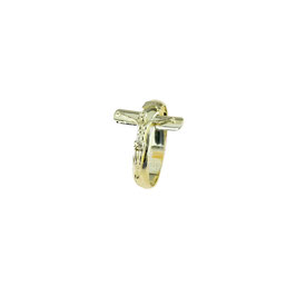 ANELLO CLASSICO CON CROCIFISSO IN ORO GIALLO 18KT referenza: A1987G