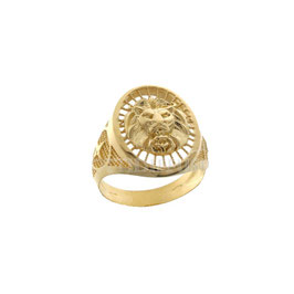 Anello da uomo  in oro giallo  18 kt a scudo leone Referenza: 803321737450