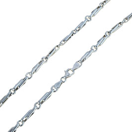 Collana Catena Uomo In Oro Bianco 18 Kt  Referenza: C1754B