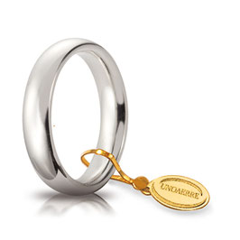 Fede Unoaerre  Comoda 4,0 mm Oro Bianco da gr 5,9 a 6,9 40 AFC 1