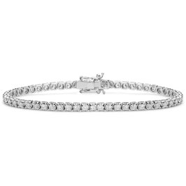 Bracciale Tennis In Oro Bianco con Diamanti