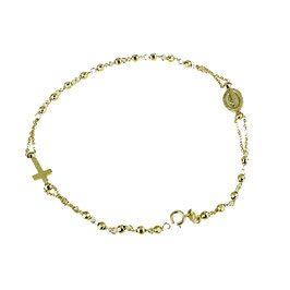 Bracciale Rosario in oro giallo con Madonna Miracolosa BR1936G