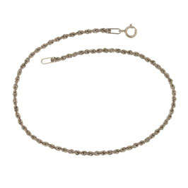 Bracciale donna in oro bianco 18 kt maglia a fune laser codice: BR803321703121