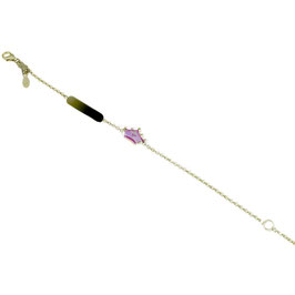 Bracciale da bambina con corona smaltata in oro giallo 18Kt  gr 1.90 con codice:   BR1222G