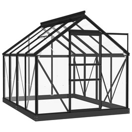 Gewächshaus aus Glas und Aluminium mit Stahlrahmen - 155x200.5x191cm