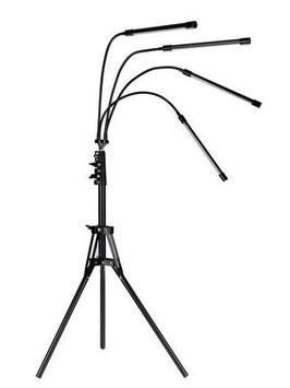 17W 4-Arm-Pflanzenlampe komplett mit Zeitschaltuhr und Dimmer