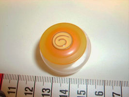 Knopf mit Öse und Struktur  orange 23mm kg12