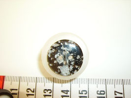 Knopf 4 Loch schwarz silber marmoriert 18mm kschw36