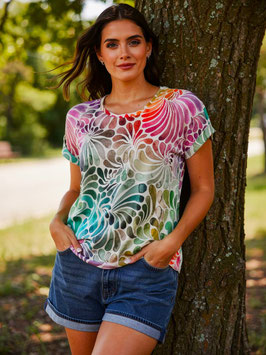 Le Tshirt pétales multicolores
