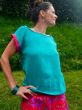 Tshirt femme lagon / marguerite