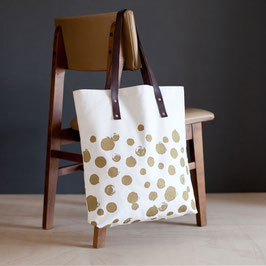 Oversize Bag °Dots° - Weiss-Gold