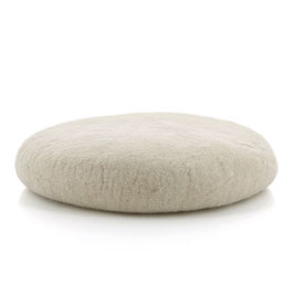 Sitzkissen | Wollkissen °Woolly° – Wollfilz | Eierschale