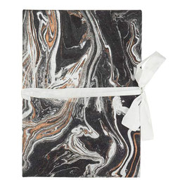 Leporello für Photos °Marble° - Schwarz, Silber, Kupfer