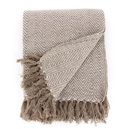 XL Decke | Überwurf °Aurora° – Taupe | Sand