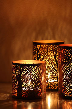 Kerzenhalter °Christmas Forest° - Schwarz / Gold