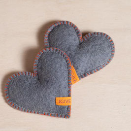 Filzherz °Heart° – Grau