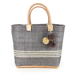 Korb-Shopper °Madrid° - Grau & Natur