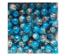 Glas Perlen Blau - Braun | 8MM