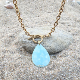 Collier goutte turquoise