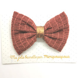 Barrette terracotta gauffré