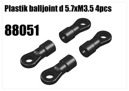 Plastik balljoint d 5.7xM3.5 4pcs