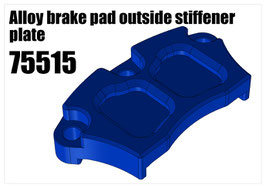 Alloy brake pad outside stiffener plate