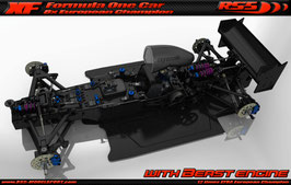 XF Formula One Chassis kit With Zenoah and Beast S2 engine fixing kit (27080, 27085, 27686 and 27090, 27095)