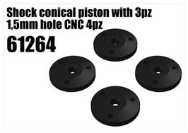 Shock piston with 3pz 1,5mm hole CNC 4pcs