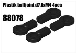 Plastik balljoint d7,8xM4 4pcs