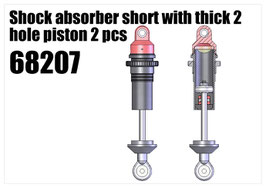 Shock absorber short with 2 hole piston 2pcs