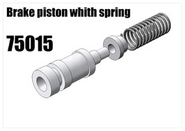 Brake plastic piston with spring