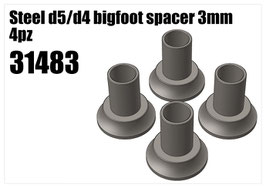 Steel d5/d4 bigfoot spacer 3mm 4pcs