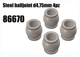 Steel balljoint d4,75mm 4pcs