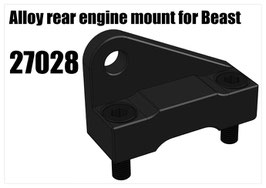 Alloy rear engine mount for Beast