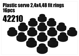 Plastic servo 2,4x4,48 fit rings 16pcs