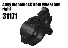 Alloy monoblock front wheel hub right