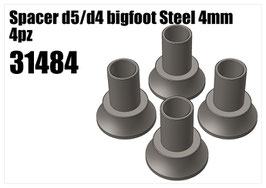 Steel d5/d4 bigfoot spacer 4mm 4pcs