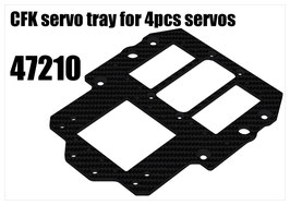 CFK servo tray for 4pcs servos