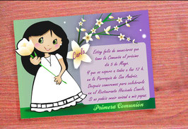 Invitación nena flor