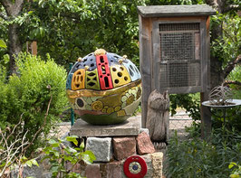 Lichterkugel angelehnt nach Hundertwasser, 35 cm Ø