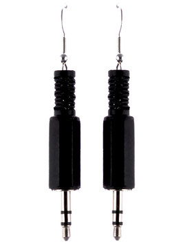 Audio Earrings "Stereo" black