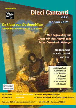 Zondag 2 november 2025, 15.00 uur, Kapelkerk, Alkmaar